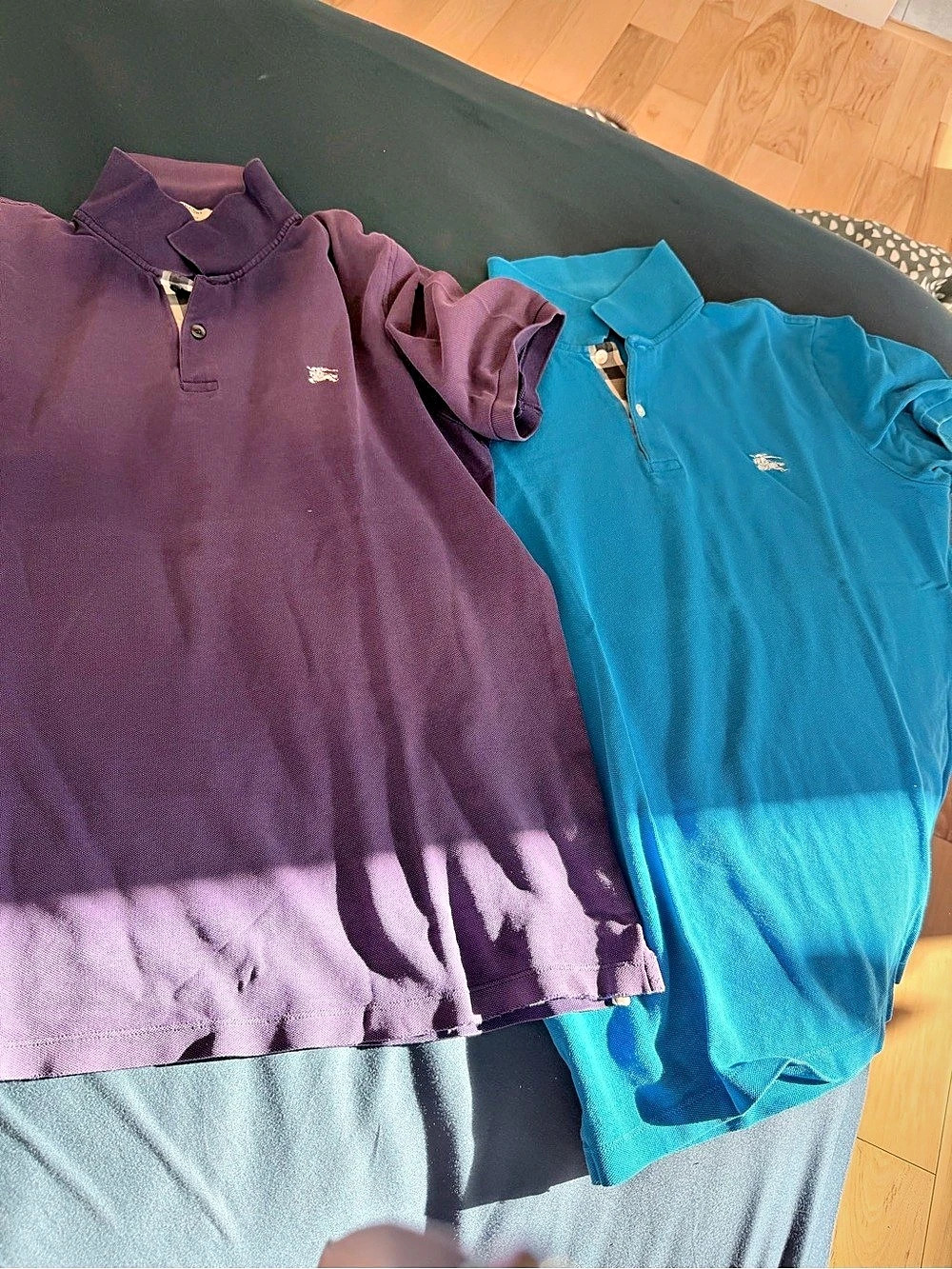 3 shirt bundle: Burberry Equestrian Knight Design Cotton Piqué Polo Shirt Bundle